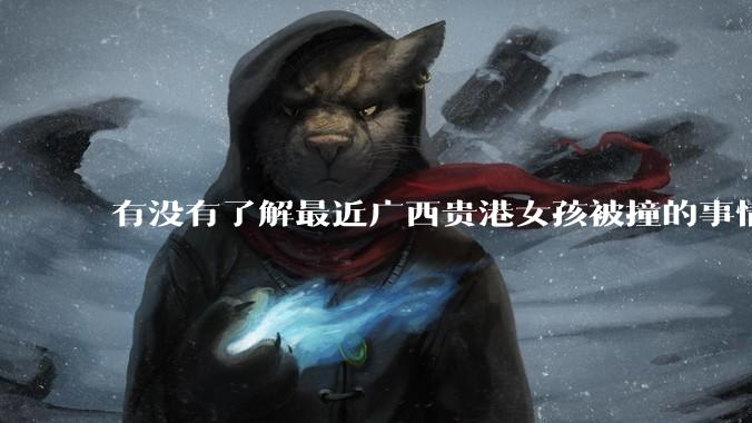 有没有了解最近广西贵港女孩被撞的事情?