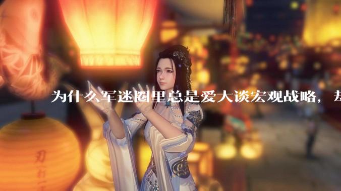 为什么军迷圈里总是爱大谈宏观战略，却很少谈战役战术？